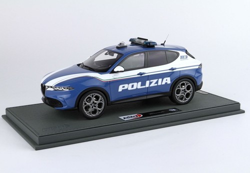 2023 Alfa Romeo Tonale Maßstab 1:18 Polizei Setup mit Koffer von BBR #BBRC1856POL - Bild 6 von 9
