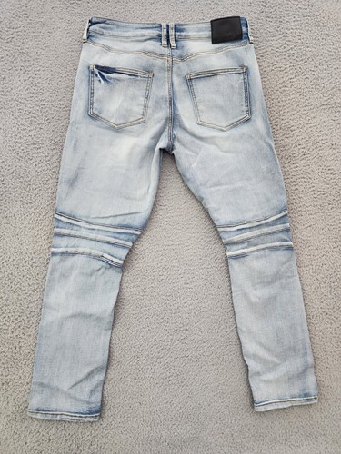 Rue 21 Jeans Men 32X30 Blue Skinny Supreme Flex Denim Pants Mid Rise Light Wash - Picture 10 of 13