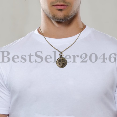 Men Women Steampunk Bronze Pocket Watch Quartz Necklace Pendant Christmas Gift - 第 70/81 張圖片