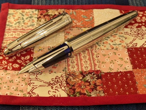 WATERMAN EDSON Fountain Pen Sterling Silver 120th Anniversary Edition Nib M 18K - Picture 1 of 5