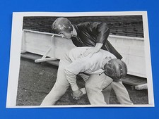 1939 NY GIANTS FOOTBALL PRESS PHOTO 6x8 ~ TYPE 1 ~ MEL HEIN & ED WIDSETH
