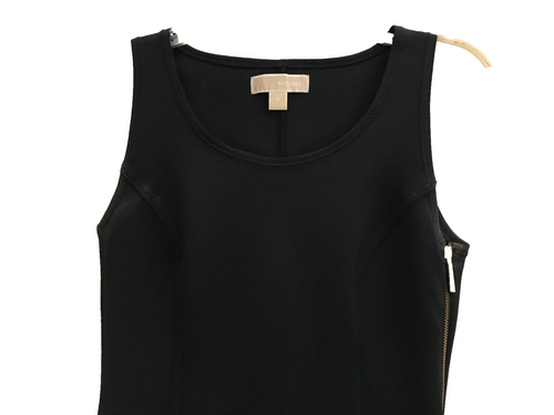 Michael Kors Womens Size 2 Sleeveless Black Dress Side Zip Detail Tank - Picture 4 of 9
