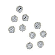 10 PACK LIQUID FILLED PRESSURE GAUGE 0-4000 PSI, 2.5" FACE, 1/4" BACK MOUNT WOG