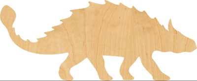 Ankylosaurus Laser Cut Out Wood Shape Craft Supply - Woodcraft Cutout