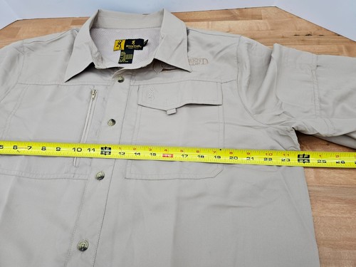 Browning Tactical Series Men's XL Button Down Shirt Long Sleeve Khaki - Picture 6 of 9