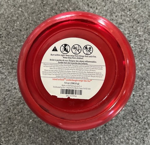 PIER 1 IMPORTS 3 WICK Island Orchard 14 Oz. CANDLE DISCONTINUED NEW - Picture 4 of 4