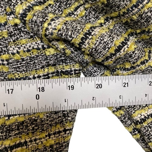 Giacca Carlisle in tweed nero e giallo lunghezza media taglia 8 - Foto 8 di 12