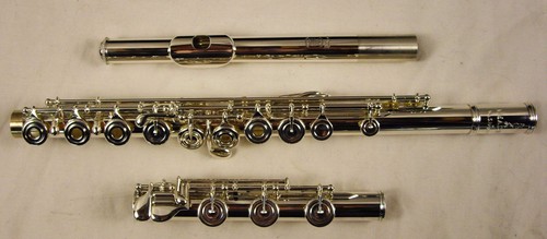 HAYNES AMADEUS MODELO AF-800 FLAUTA PLATA CABEZA ESTERLINA DESPLAZADA G AGUJERO ABIERTO B PIE - Imagen 9 de 12