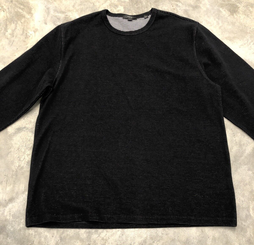 Vince schwarzer Baumwollpullover/Pullover mit Rundhalsausschnitt für Herren • Gr. XLarge
