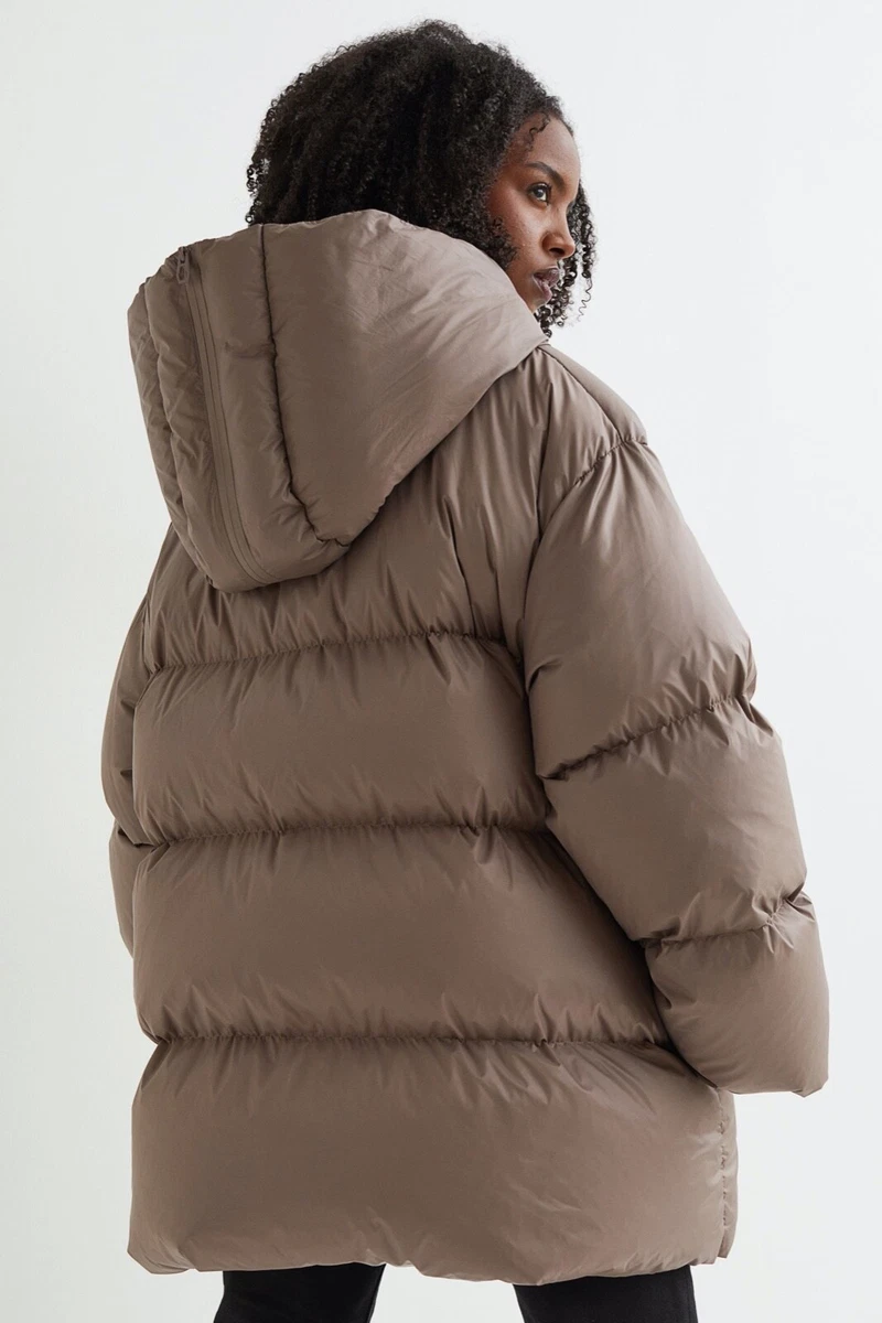 H and m padded deals coat