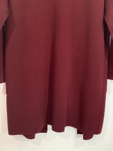 J.CREW Size M Juliette collarless wool-blend sweater-blazer BURGUNDY Style J6339 - Picture 10 of 12