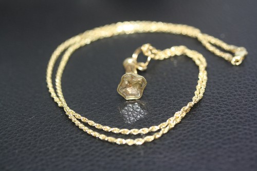 Antique 1900's Victorian Peridot Shield Pendant 10K Gold Women's Necklace 18" - Picture 5 of 12