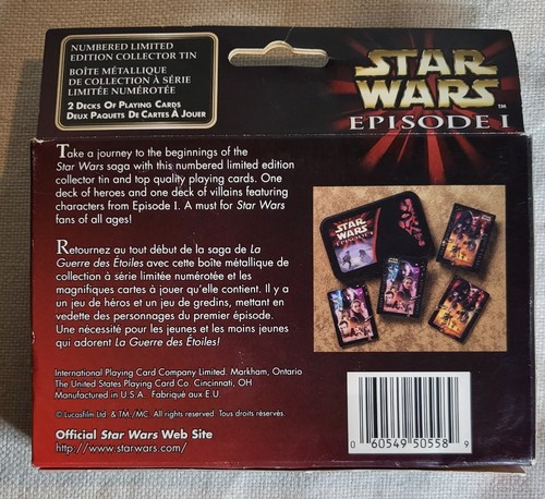 Star Wars Episode 1 Limited Edition Numbered Tin & Playing Cards - Bild 2 von 6