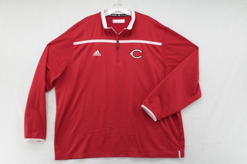 Cincinnati Reds MLB Adidas Long Sleeve Warmup Jacket Mens XXL Red Climalite - Picture 2 of 8