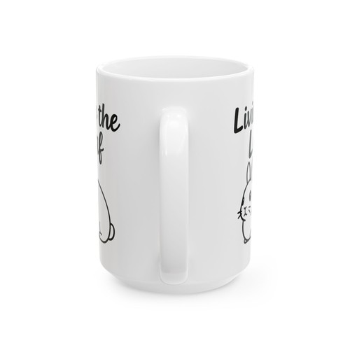 Loaf Life Blanc de Hotot Bunny Tasse selten Rabbit Mom Geschenk schwarz Eyeliner Häschen Tasse - Bild 7 von 9