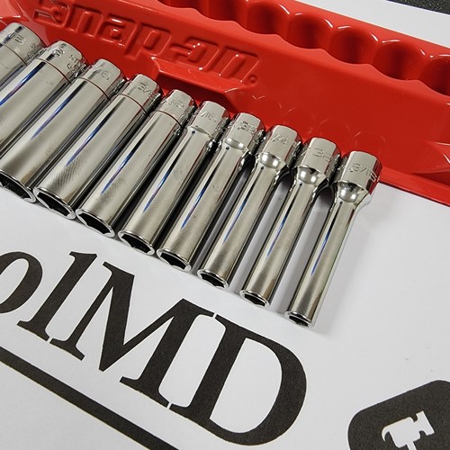 Snap-on Tools USA NEW 1/4" Drive SAE Deep 6-Point Chrome Socket Set 110STMY  - Picture 7 of 12