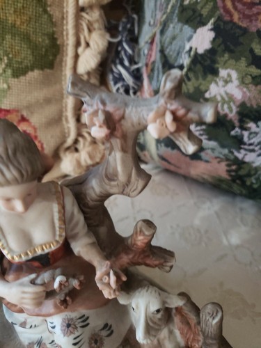 Alte Welt Original Figur Paar Capodimonte Stil handbemalt Porzellan - Bild 8 von 12