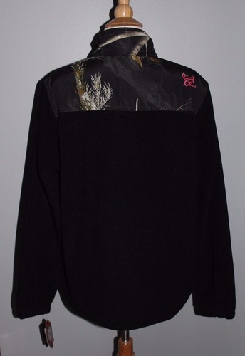 NEU Damen REALTREE APC Bushmaster Full Zip Fleecejacke Gr. S M L schwarz Camouflage - Bild 2 von 2