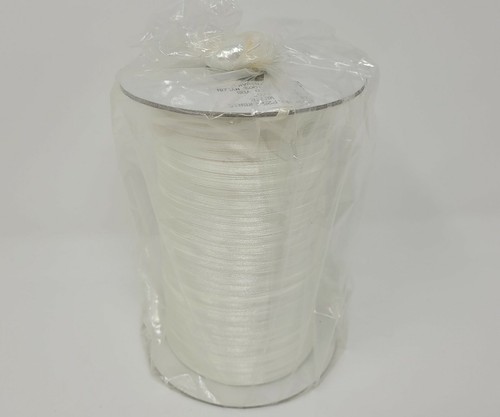 WHITE 3mm 1/8" Double Faced Sided Satin 100% Nylon Craft Ribbon 500 YDS Bulk - Picture 2 of 3