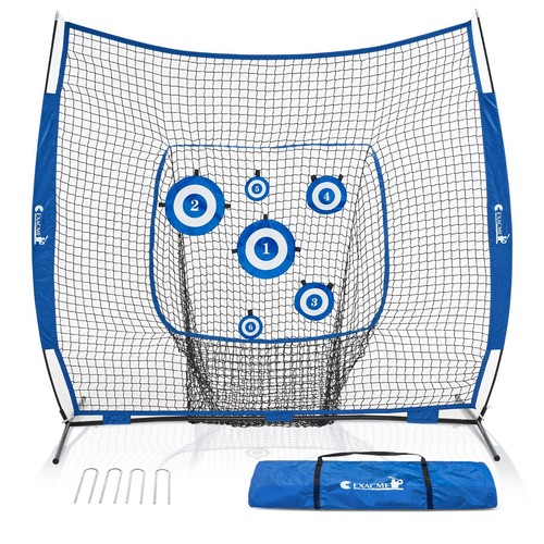 Exacme 7'x7' 8'x8' Baseball Softball Hitting Pitching Net with 6 Targets,BG17/28 - Picture 12 of 17