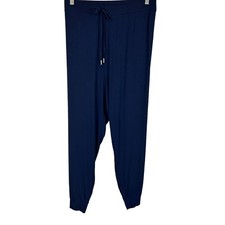 Susan Graver Lifestyle Regular Spa Knit Pull-On Jogger Pants Navy 4X Plus Size