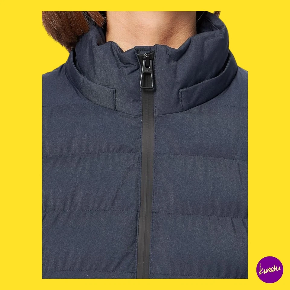 GEOX Women's W Hiver Respira Ecologic Quilted Puffer Jacket, UK 8, Navy - Image 4 of 4