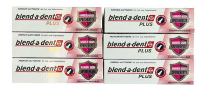 6x blend-a-dent Premium Haftcreme Plus Barriere gegen Speisereste (6x40g)