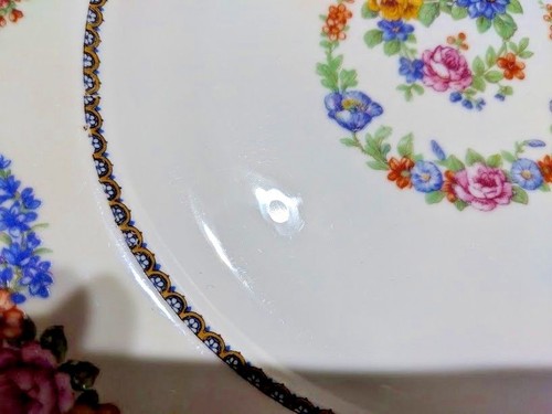 Theodore Haviland, Limoges France, Picardy Floral Swag, 9.75" Dinner Plate - Picture 6 of 7