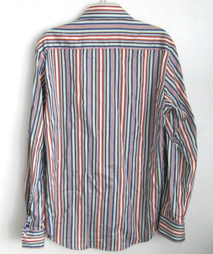 Robert Graham Langarm Flip Cuff Hemd Herren Gr. L gestreift mehrfarbig - Bild 5 von 10