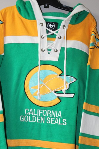 New NHL California Golden Seals old time style mid weight cotton hoodie men's XL - Picture 2 of 4