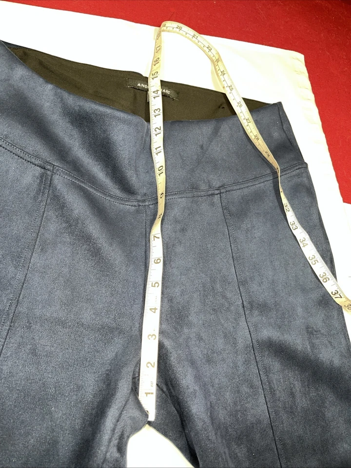 Pantalones de terciopelo azul Andrew Marc MUJER GRANDES súper suaves de pierna recta PANTALONES Foto 4 de 4