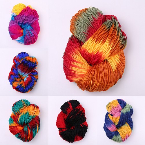 Multicolor Knitting Yarn Wool Knitting Crochet Pompom Crafts Toys Thread Bundle - Picture 3 of 27