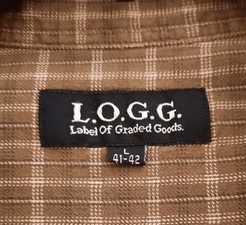 L.O.G.G. Camisa para hombre talla grande - etiqueta de productos clasificados a cuadros H&M manga corta - Imagen 3 de 11