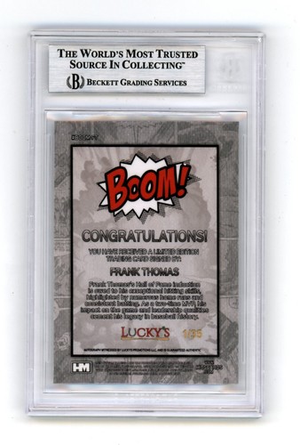 Frank Thomas 2024 Hits Memorabilia BOOM Silver /35 Signed BGS BAS Auto White Sox - Picture 2 of 2