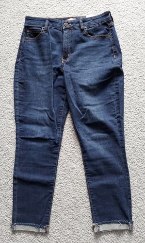 NWT WOMEN'S SO HIGH RISE CROP DARK WASH STRETCH JEANS 13/31W