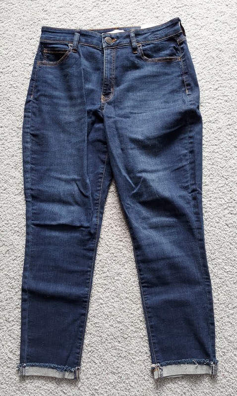 NWT WOMEN'S SO HIGH RISE CROP DARK WASH STRETCH JEANS 13/31W