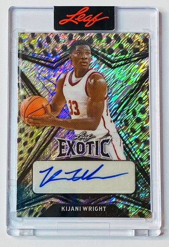 2022-23 Leaf Exotic Auto Cheetah Shimmer Kijani Wright USC 1/1 - Picture 1 of 2