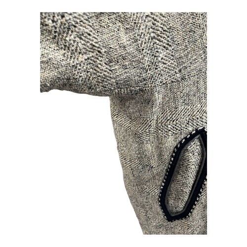 Chaqueta Isabel Marant Nº 1501 Cuello Coyote Extraíble Mezcla Lana Tweed Talla 1 - Imagen 15 de 16