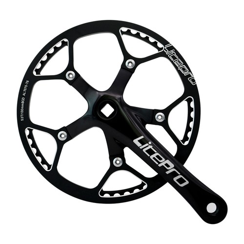 BCD 130mm Chainring Round Single Ring With Guard Folding Bike 5 Arm Chainring - Picture 16 of 20