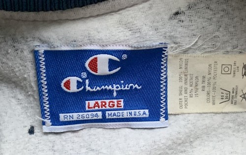 Vintage Champion Notre Dame Bomber Jacket Fighting Irish NCAA Button Snap Sz L - Picture 9 of 9