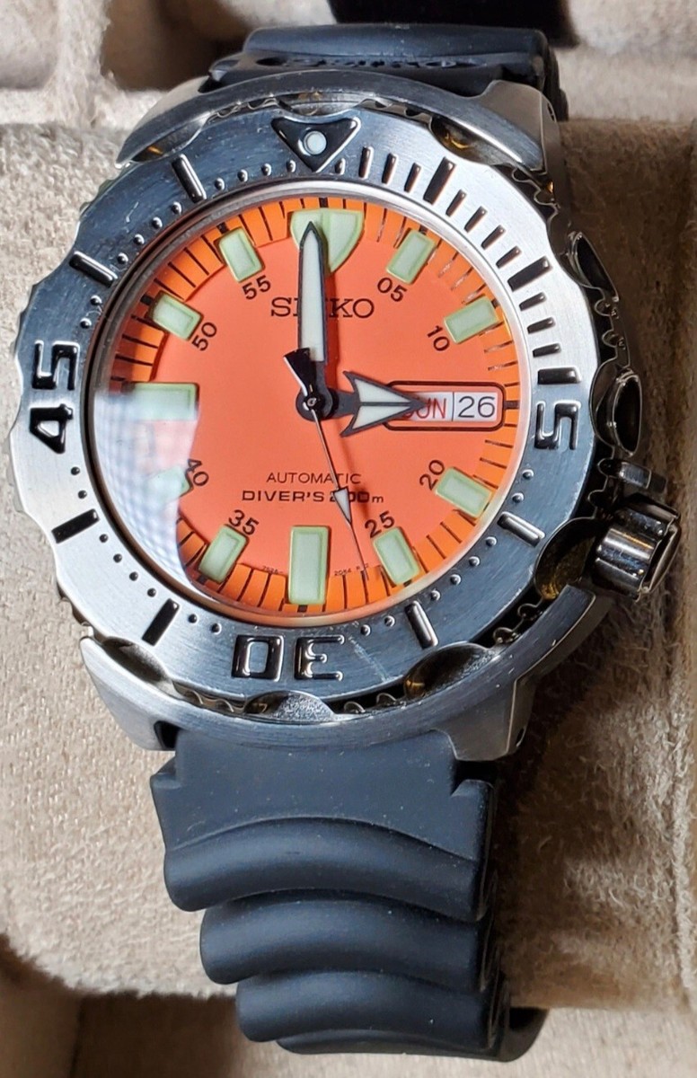 Seiko Monster Orange Men's Watch - SKX781 Clean RARE