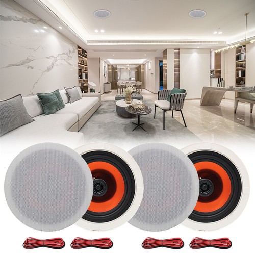 Herdio 4PCS  6.5" 300W Ceiling Speakers 2-WayFlush Mount Wall Home Speaker USA - Picture 1 of 12