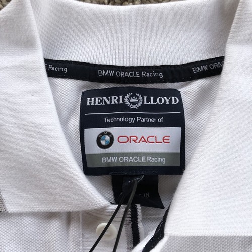 Henri Lloyd BMW ORACLE Racing Mens Size XL Polo Shirt Cotton White Nicolson NWT - Picture 3 of 8