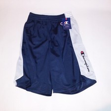 Champion Shorts Boys Kids Small Basketball Navy Blue White Logo 10" Mesh New