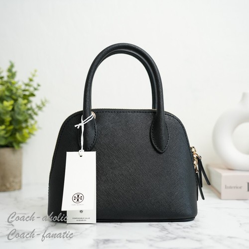 Neu mit Etikett Tory Burch Emerson Mini Kuppel Umhängetasche Umhängetasche schwarz 159531 - Bild 6 von 9