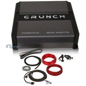 CRUNCH-PD800-2-800-Watt-Power-2-Channel-Car-Speaker-Amplifier-Amp-Wiring-Kit
