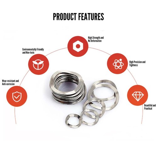 Crinkle Washers A2 Stainless Steel Metric M3 M4 M5 M6 M8 M10 M12 - M51 Wave Wavy - Picture 3 of 23