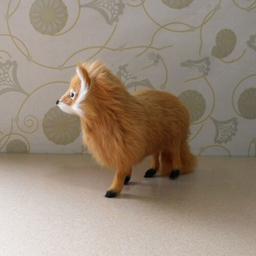 Realistic Simulation Fox Plush Toy Doll Furry Lifelike Animal Model Xmas Gift KK - Picture 11 of 17
