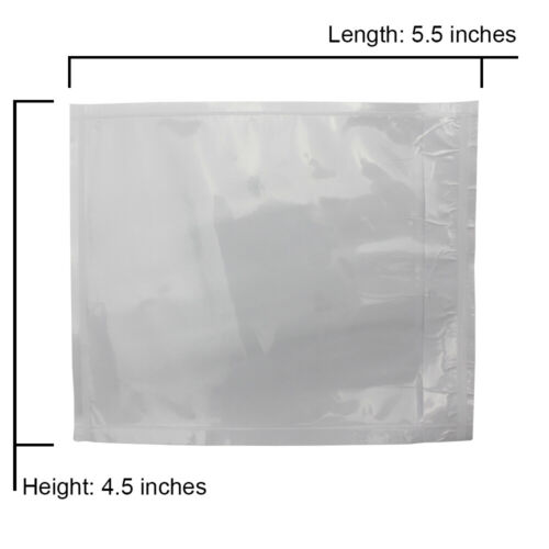 4.5 x 5.5 Clear Packing List Envelopes Pouches 4X5 - Picture 2 of 3