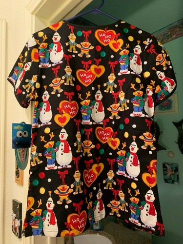 CHEROKEE TOONIFORMS Top TALLA XS SÉSAMO CALLE HO HO NUEVO CON ETIQUETAS ENFERMERA MÉDICA CNA - Imagen 4 de 8